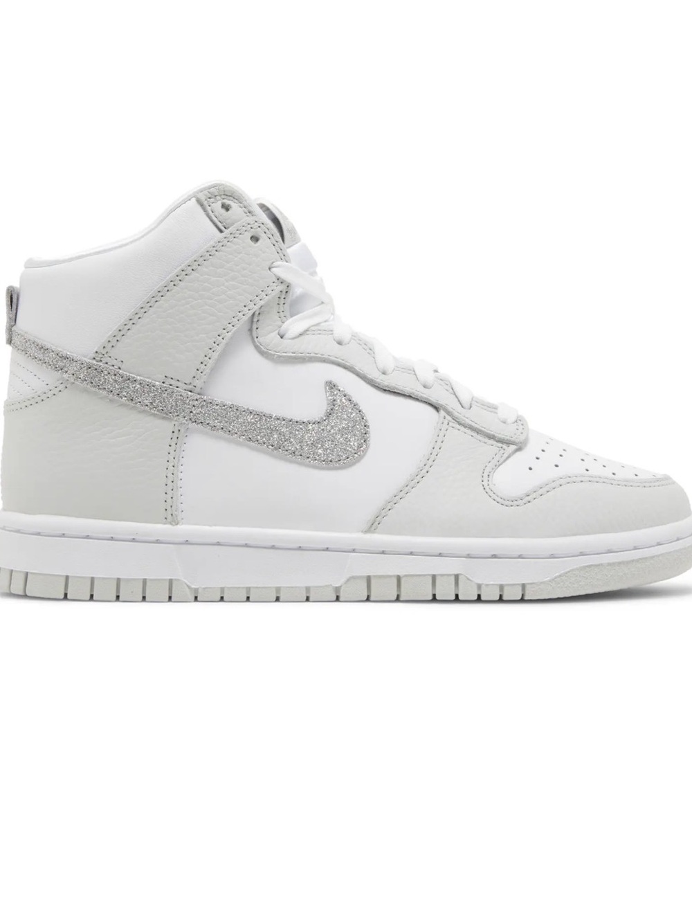 Nike Women’s Dunk High Silver Glitter Swoosh